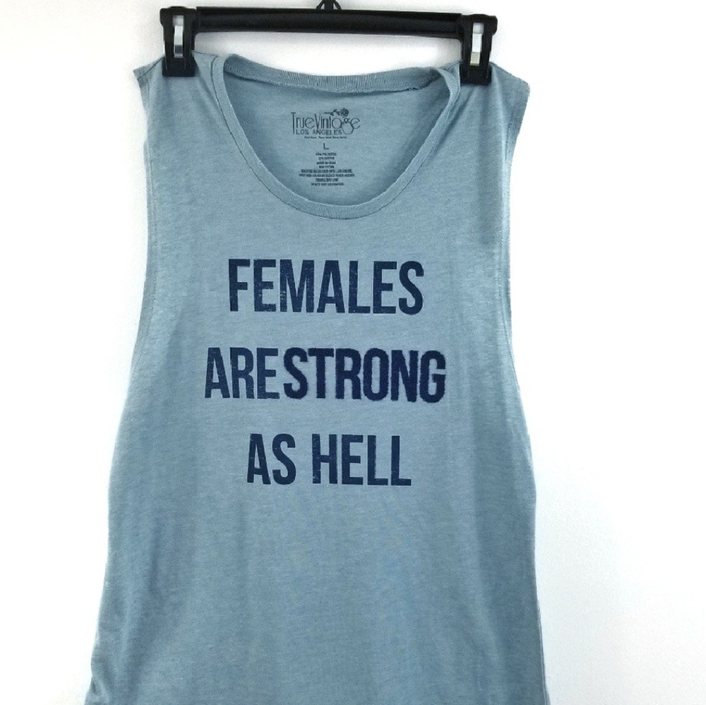 True Vintage Blue Tank Top Size L